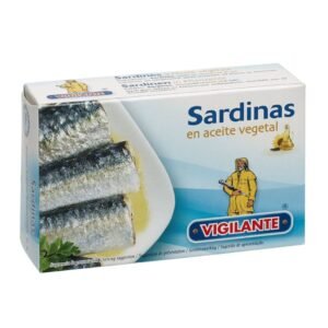Sardinas en aceite vegetal VIGILANTE  Peso neto: 120g