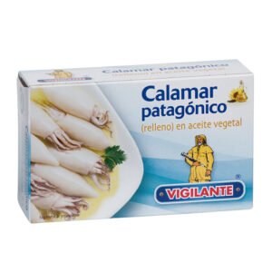 Calamar patagónico (relleno) en aceite vegetal VIGILANTE Peso neto: 111g