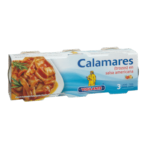 Calamares (trozos) en salsa americana VIGILANTE Pack de 3