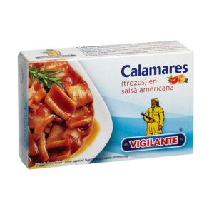 Calamares (trozos) en salsa americana VIGILANTE Peso neto: 115g