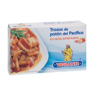 Trozos de potón del pacífico en salsa americana VIGILANTE Peso neto: 115g