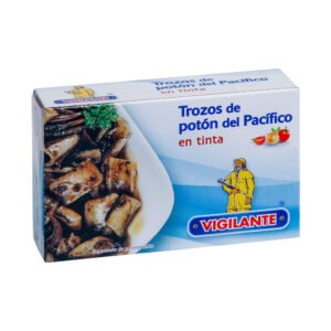 Trozos de potón del pacífico en tinta VIGILANTE Peso neto: 115g