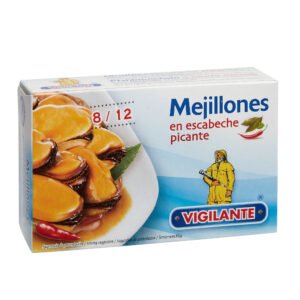 Mejillones en escabeche picante VIGILANTE (8/12) Peso neto: 115g