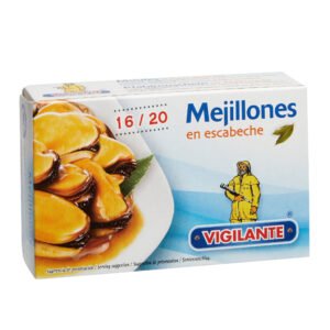 Mejillones en escabeche VIGILANTE (16/20) Peso neto: 115g