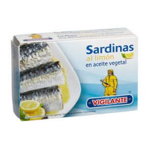 Sardinas al limón en aceite vegetal VIGILANTE Peso neto: 120g