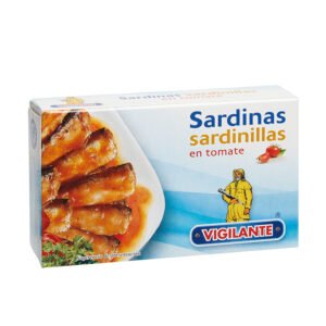 Sardinas Sardinillas en tomate VIGILANTE Peso neto: 90g