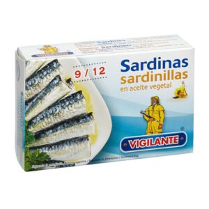 Sardinas Sardinillas en aceite vegetal VIGILANTE Peso neto: 120g