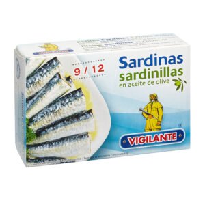 Sardinas Sardinillas en aceite de oliva VIGILANTE Peso neto: 120g