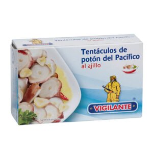 Tentáculos de Potón del Pacífico al ajillo VIGILANTE Peso neto: 115g